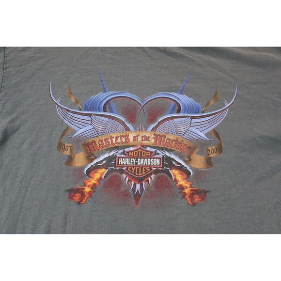 Vintage Harley-Davidson Shirt Mens XL Gray Masters Machine Nassau County 2003 - Picture 4 of 9